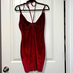 Blue Blush Velvet Dress - Large